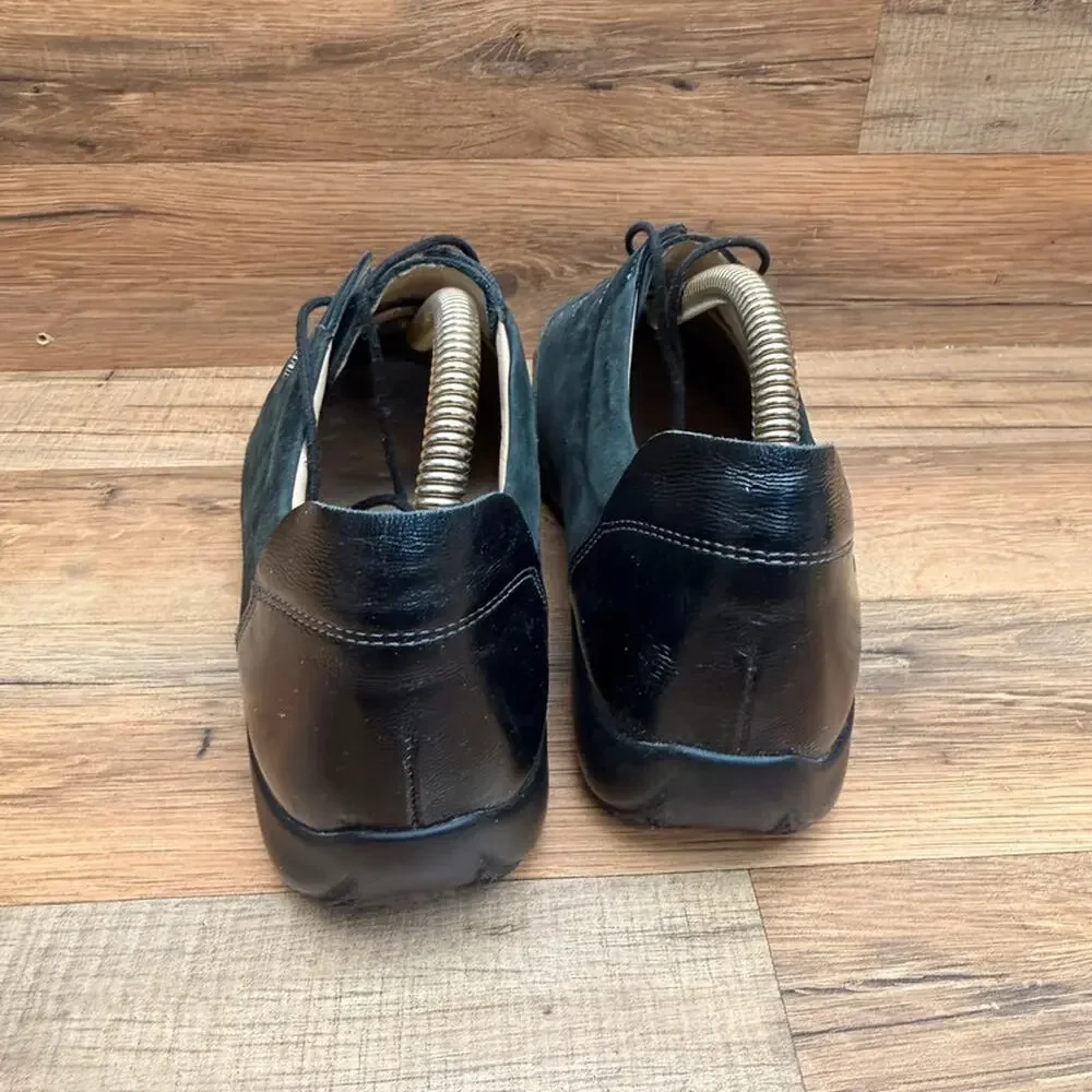 SAS Women Size 9N black leather Wedge Comfort Sandals shoes